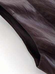 春秋季纯色腰带皮上衣休闲夏季 - 鏽棕色 - 查看 5