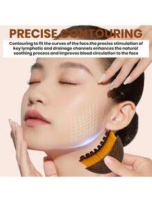 Lymphatic Contour Facial And Body Massage Brush, Face, Chin, And Jawline Shaping Lymphatic Drainage Massager, Ergonomic Design For Precise Skin Fit, Portable Facial Care, Esthetician Supplies, Massage, Facial Massage Tools. - Multicolor - View 10