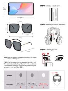 女士黑色复古方形大框塑料太阳镜，时尚百搭，适合大脸型，夏季度假必备复古太阳镜，适合海滩、旅行、驾驶、日常佩戴 - 黑色 - 查看 5