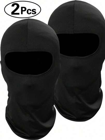 1/2pcs Lightweight Balaclava Mask For Men, Suitable For Outdoor Sports Like Motorcycling, Skiing As Sun Protection