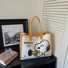 SNOOPY 1PC Cute PEANUTS Tote Bag, Large Capacity For Campus Commute & Daily Outings, Perfect Gift - Multicolor - View 2