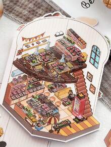 1pc Miniature Scenery Sticker, Micro Store Series, PET 3D Daily Kitchen Miniature Scene Sticker For Scrapbooking DIY Stickers Funny Stickers Kindle Scrapbook Supplies Laptop Sticker - Multicolor - View 6