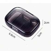1pc Portable Mini Pill Box, Suitable For 3 Meals A Day, Compact Medication Case, Portable Capsule, Medicine, Supplement Organizer - View 5