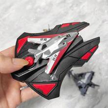 6 piezas de juguetes de modelos de avión de aleación con lanzador negro, aviones de combate de lanzamiento/catapulta, adecuados para regalos de cumpleaños, Navidad y Año Nuevo para niños - Negro - Ver 10