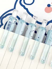 8支/套卡通动物造型中性笔，8支/4支/1支创意可爱兔耳中性笔，签名笔，文具用品，适合返校季和节日礼物 - 多色 - 查看 7