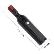 1个/5个/10个装啤酒瓶开瓶器，冰箱贴，创意葡萄酒瓶开瓶器，多功能厨房开瓶器，二合一开瓶器，折叠香槟瓶造型冰箱贴葡萄酒开瓶器 - 黑色 - 查看 4