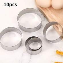 Bộ 5 khuôn cắt bánh quy tròn bằng thép không gỉ - Không cần điện | Dụng cụ làm bánh đa năng dùng để làm bánh bao và bánh quy - Xem 12