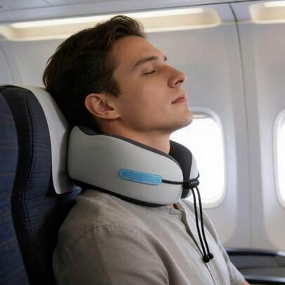 Portable Memory Foam U-Shaped Neck Pillow With Storage Design, Suitable For Office Nap, Travel, Slouchy Gift