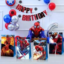 12pcs Marvel Avengers: Spider Man Gift Candy, Kraft Paper Flat Mouth Bag, 12 Pieces, Send Candy, Give Gifts, Holiday Supplies - Multicolor - View 4