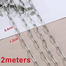 2m Gold Stainless Steel Chain With Cross, Lip, Sequin, Heart Beads, Suitable For DIY Jewelry Making Necklace, Bracelet, Accessories - 2 Meters - View 19