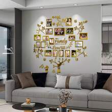 亚克力装饰墙贴相框套装，易于安装的家居装饰相框，适用于客厅、卧室、餐厅、沙发背景墙、玄关背景墙、墙面装饰！ - A款 - 查看 6