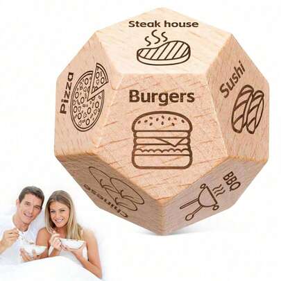 1pc 2025 Trending Couple's Game Dice, 12-Sided, Suitable For Christmas, Valentine's Day, Food Activities, Perfect Gift For Friends, Birthday, Holiday
