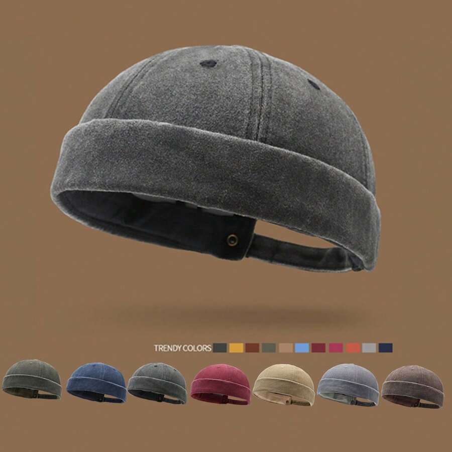 2026 New Retro Washed Bucket Hat, Unisex Street Hip Hop Watermelon Cap, Adjustable Casual Skateboard Hat Suitable For Daily Wear Or Holiday Parties, Round Top Cap - Washing - View 1