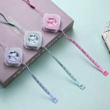 2m/6ft Cute Soft Tape Measure With Portable Retractable Lock Mechanism And Clear CM/Inch Markings, Ideal For Sewing, Household, Waist, Bust And Height Measurement, Durable And Easy To Store - Multicolor - View 7