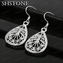 High Quality Silver Plated Jewelry Women 925 Sterling Silver Water Droplet Earring Fashion Charm Jewelry Accessories Wedding Party Birthday Gift - Silver - View 1