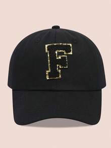 1 buah Topi Baseball Anak-Anak dengan Huruf Hitam, Topi Pelindung Matahari untuk Anak Laki-Laki dan Perempuan, Cocok untuk Aktivitas Luar Ruangan dan Penggunaan Sehari-hari - Label hitam dan emas - topi baseball kain hitam - View 35