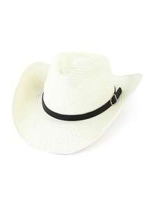 1pc Casual Straw Textured Sun Hat, Suitable For Spring, Summer, Autumn, Versatile Casual Work Holiday - Teardrop Hat - View 25