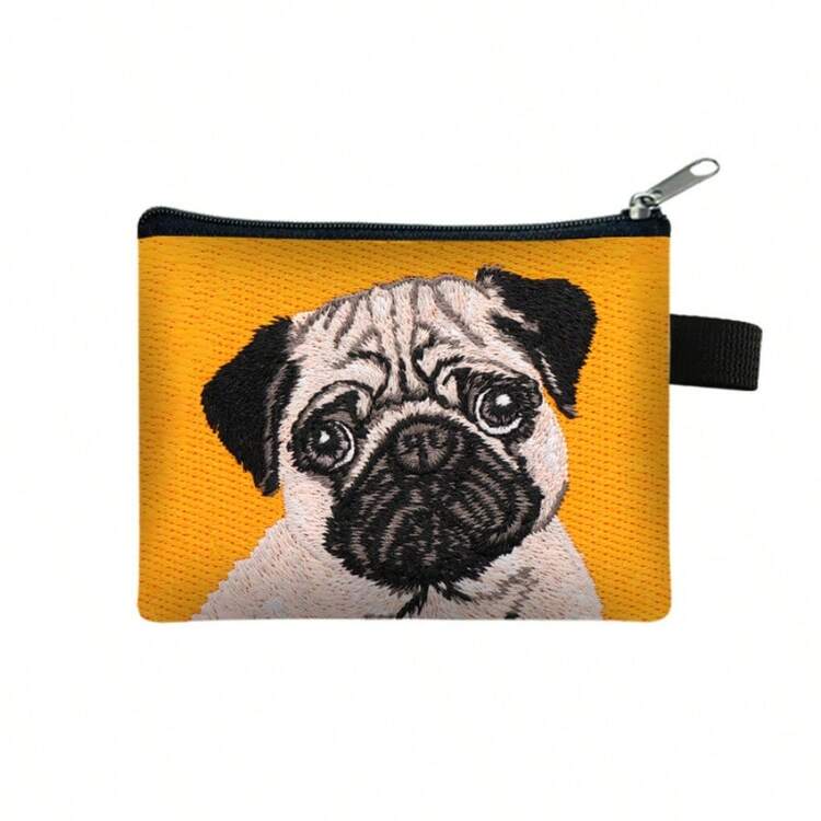 1pc French Bulldog Makeup Bag - Cute Frenchie Dog Face Cosmetic Pouch With Zipper Closure, Polyester Travel Toiletry Case, Gift For &, Dog Lovers Accessory (Multicolor) Make Up Organizer Toiletry Bag Makeup Storage Cosmetic Bag Makeup Pouch Wash Bag Toiletry Travel Bag Vacation Essentials For Travel Gifts For Women - Multicolor - View 7
