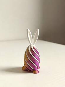 1个3D打印螺旋减压玩具，迷你兔子蛋，触感兔子蛋，复活节礼物摆件，派对小礼物，创意小礼物 - 彩色 - 查看 21