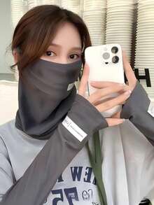 1pc/2Pcs/Set Manset Lengan Ice Silk Anti UV Reflektif Unisex Aksesori Tas Masker Wajah Utama Sejuk Nyaman untuk Natal dan Halloween - Selongsong es pelindung sinar matahari - View 6