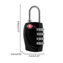 Candado de  de 4 Dígitos para equipaje de viaje certificación TSA - Negro - Ver 3