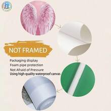 1pc Angel Wings Watercolor Light Pink Art, Dreamy Angel Canvas Printed Posters, Modern Wall Arts Decoration Painting, Suitable For Cafes, Homes, Bedrooms, Living Rooms, Kitchens, Bathrooms, Offices, Home Decor, Decorative Houses, Bedroom Decor, Wall Decor-Ideal Choice For Friends - Multicolor - View 7