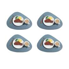 4件套黑色仿皮餐垫，耐磨可水洗，防滑耐热，易于清洁 - 彩色 - 查看 17