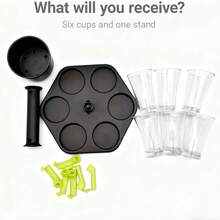 6个装酒精饮料分配器，适合大学生、露营、聚会和乔迁等场合，可用作趣味饮酒分隔器。 - 彩色 - 查看 4