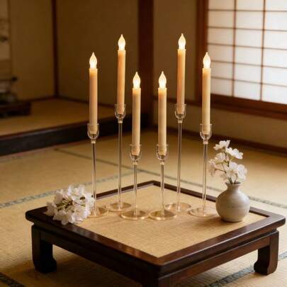 3/6pcs Acrylic Transparent Cone Candle Holders Set, For Home Decor, Wedding Party Table Centerpiece, Only Suitable For Electronic Candles