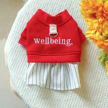 1pc Pet Dress, Dog/Cat Clothes & Accessories, New Spring/Summer Collection, Happiness Dress - Red - View 14
