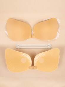 Sujetador adhesivo invisible talla C D E F Plus, sujetador autoadhesivo con efecto de elevación, cubiertas de silicona para pezones con cierre frontal, con correa para el cuello y ganchos de extensión, reutilizable, adecuado para vestidos de noche sin tirantes - Multicolor - Ver 8