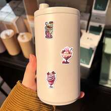 50pcs Stickers Featuring Cartoon Dessert Doodles - Waterproof Vinyl, Suitable For Laptops, Water Bottles, Notebooks, Suitcases, Etc. - Cute Cartoon DIY Scrapbook Gift Scrapbook Supplies Stationery Funny Stickers Kindle - A - View 7