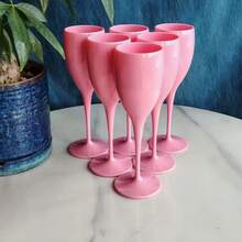 6/12pcs Reusable Champagne Glasses, Wine Glasses, Cocktail Glasses, Wedding Stemware, Suitable For New Year, Christmas, Party, Wedding, Birthday, Valentine's Day And Homecoming Celebrations - View 7