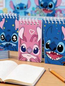 Stitch Notebook, Cartoon Office Theme Diary, Suitable For Students And Office Use, Back To School Gift, Birthday Party Gift, Christmas Gift, Christmas Stocking Stuffer, Christmas Gift [Random Pattern Shipped], New Year Party And Event Gift, Back To School Essential - 6Pcs Random - View 1