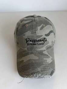 1pc Summer Camouflage Baseball Cap, Embroidered Snapback Hat, Outdoor Casual Sun Hat, Unisex - Baseball Cap - View 5