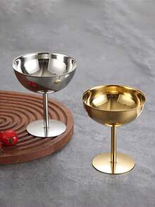 1 chiếc cốc kem bằng thép không gỉ, cốc tráng miệng có đế, cốc bánh pudding, cốc kem, cốc đựng nước sốt, cốc khai vị, cốc tráng miệng, cốc thép không gỉ, màu bạc thép không gỉ - Nhiều màu - Xem 10