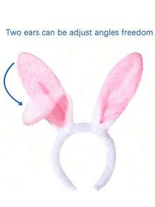 1/2/4pcs- Easter Costume Props, Bunny Ears And Glasses Set, Easter Basket Stuffing - Easter, Birthday Gifts - Unique Bunny Stuffed Gift Ideas, Bunny Ears Headband And Daisy Glasses Set - Multicolor - View 16