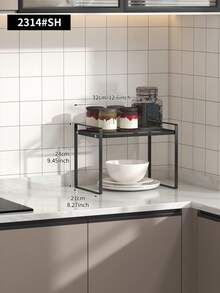 1/2 piezas Estante de almacenamiento de cocina, organizador de mostrador de metal para utensilios de cocina, especias y herramientas de cocina - Multicolor - Ver 12