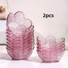 Bộ 1/2/4/6/10 món đựng nước chấm hoa anh đào, đĩa khai vị bằng nhựa trong suốt hình hoa anh đào màu hồng, bát chấm, đĩa nếm, đĩa ăn, bát đựng gia vị, bát nhỏ, đĩa đựng kem, đồ ăn nhẹ và nước tương. - Nhiều màu - Xem 9