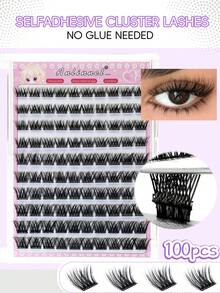 anlinnet 100/140pcs C-Curl Lash Extensions 9-13mm, Self-Adhesive Reusable Lashes, Natural & Thick Lash Enhancement Set, Comfortable & Non-Irritating - View 2