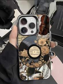 全新创意时尚IMD激光手机壳系列，复古音乐拼贴图案，包含黑胶唱片、小提琴和留声机元素，经典混合材质，防震防滑，兼容 17/17Air/17Pro/17ProMax、16/16Plus/16ProMax、15、14、13、12、11系列，也适用于Galaxy S22、S23、S24、S25 Plus Ultra系列，是复活节礼物、圣诞节/万圣节装饰/生日礼物的理想之选，情侣款，送给女朋友、男朋友、朋友或自己都很合适。国际版，非国内版。 - 黑色 - 查看 5