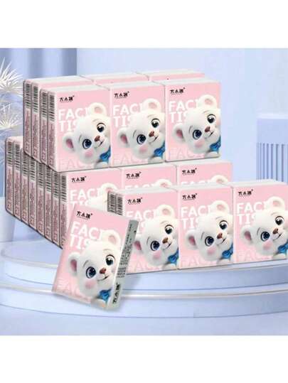 10pcs Soft Absorbent Pocket Tissues - 6 Sheets Per Pack, Mini Portable Travel Handkerchief, Hygienic Napkins Suitable For Cleaning Anytime, Student Dining Napkins