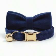 2pcs/Set New Arrival Multi-Color Velvet Cat Collar With Bow Tie, Pet Cute Bell Collar, Adjustable Size, Pet Decor Bow Tie Collar Set, Soft Double-Layer Fabric, Suitable For Cats And Small Dogs, Elegant High-End Pet New Gift - Multicolor - View 15