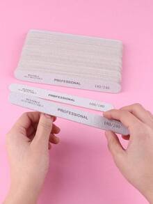 50/20/10pcs Thin Wood Sandpaper Nail Files, 100/180 Mesh Wood Sandpaper Grinding Files, 180/240 Mesh Double-Sided Polishing Files, Professional Manicure Polishing Files, Boat-Shaped Pedicure Double-Sided Wooden Polishing Files, Suitable For Natural Nails, Home Salons, Crystal Nails, Etc. - Nail File - View 3