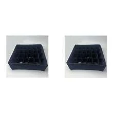 2pcs Wardrobe Drawer Style Grid Organizer Boxes, Foldable Fabric Lingerie, Bra, Socks Storage Containers - Multicolor - View 9