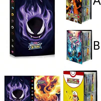 pokemon Álbum de tarjetas, álbum coleccionista de mascotas Pocket Monster que contiene 120 tarjetas (tarjetas no incluidas)