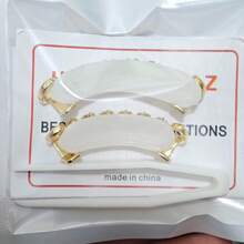 THATBOY 2pcs Heart-Linked Hollow Copper Inlaid 5A Zirconia Hip Hop Jewelry, Ice Grid Pattern Party Gift For Women - Multicolor - View 14