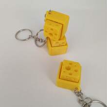 Cute Cheese Mechanical Keyboard Keychain, Office Stress Relief Keyboard Pendant, Teens Pressure Release Accessory, Give One To Friends, Easy Stress Relief - Multicolor - View 7