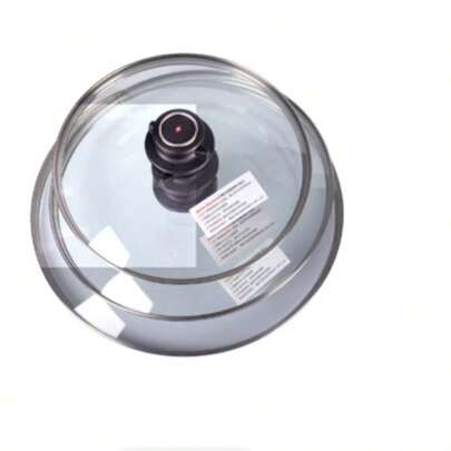 FarbBoat Coperchio Per Pentola In Vetro Temperato Ispessito 22,9 Cm - Con Manico In Acciaio Inox, Manicotto Antiscottatura E Spugnetta Inclusi