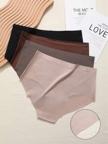 6pcs Women's Casual Comfortable Seamless Invisible Panties - Multicolor - View 6